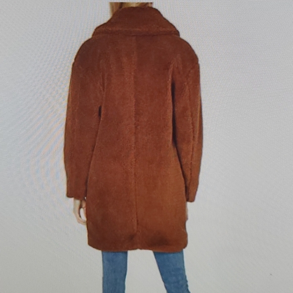 Lucky Brand women's Teddy coat in color cognac. Still Sealed In Shipping Box. - Picture 2 of 2